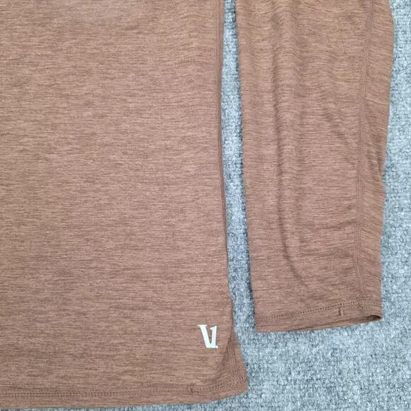 Vuori Pullover Men XL Brown Ease Performance 1/2 Half Zip 2.0 Long Sleeve Active - Picture 11 of 14